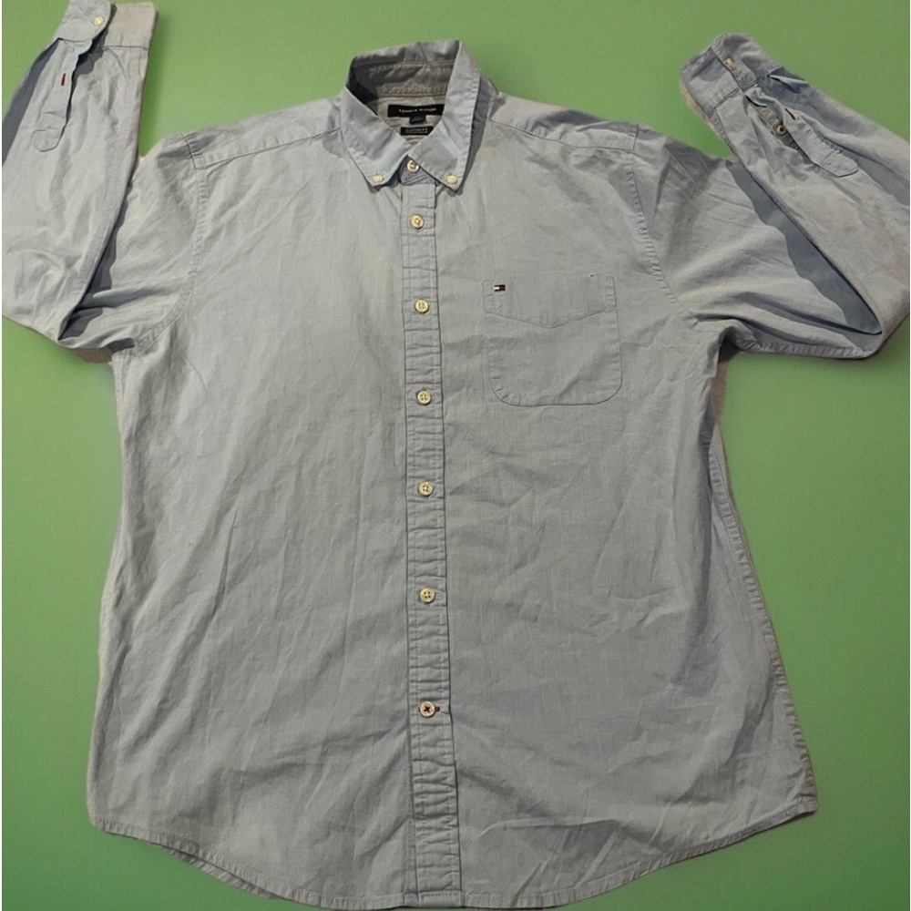 Tommy Hilfiger Blue Casual Button Down Shirt